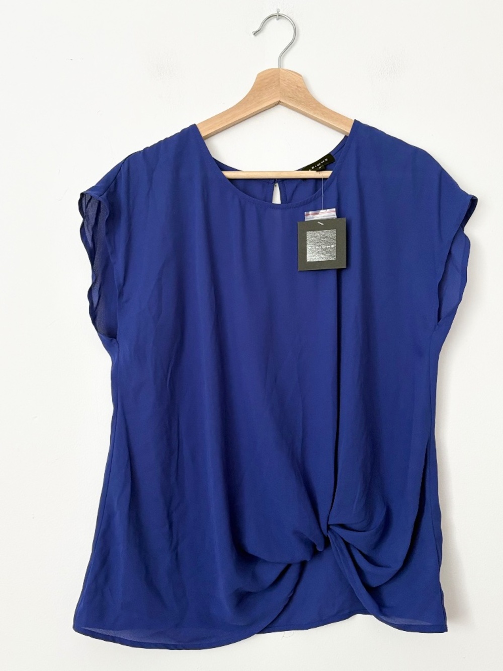 Pleione knot front sheer top